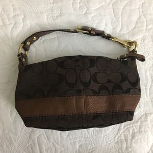 NWOT COACH Brown Coach Purse w Shimmer